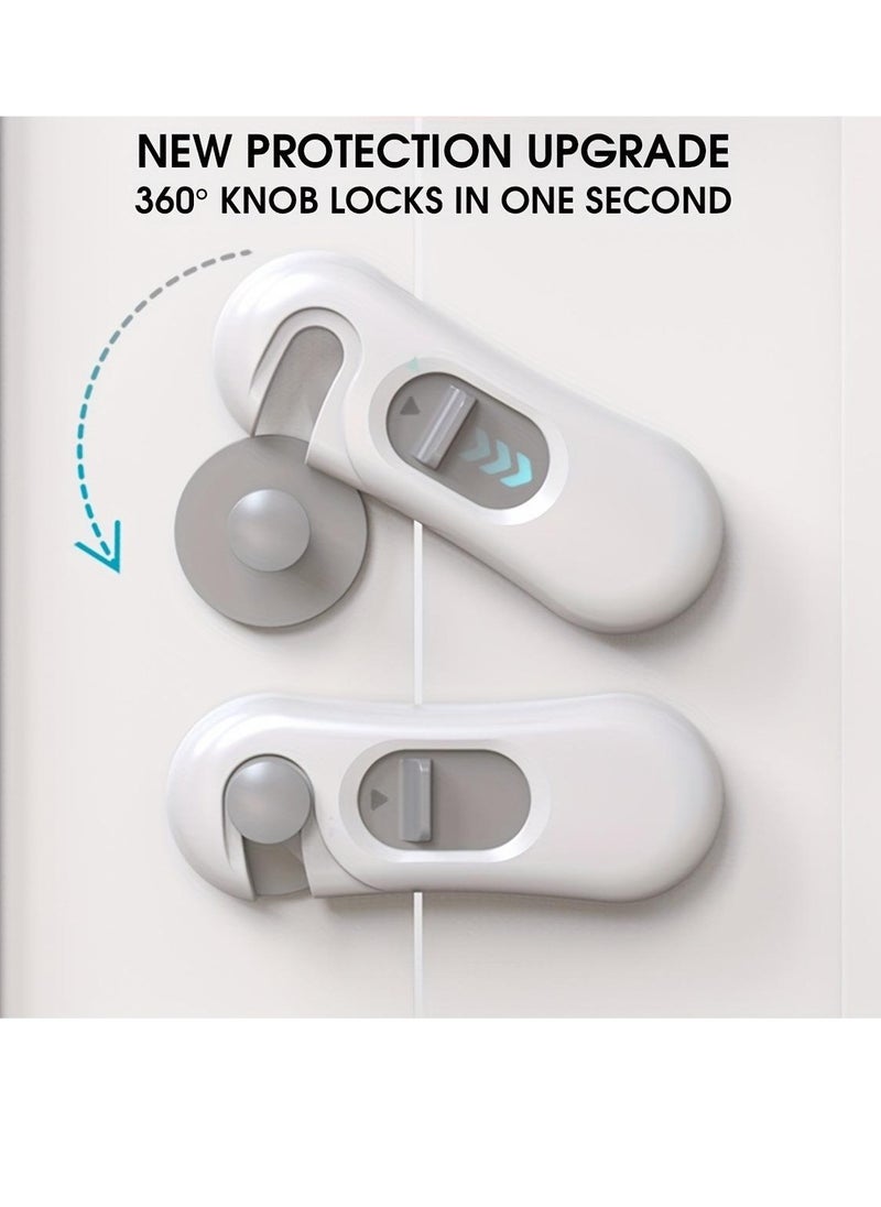 Generic - 5pcs Baby Proofing Cabinet Locks - Easy Removal, No Drilling or Keys Required - Strong Adhesive Tape - Newest Design for Drawer, Refrigerator, Oven - Keep Your Child Safe - Image 1