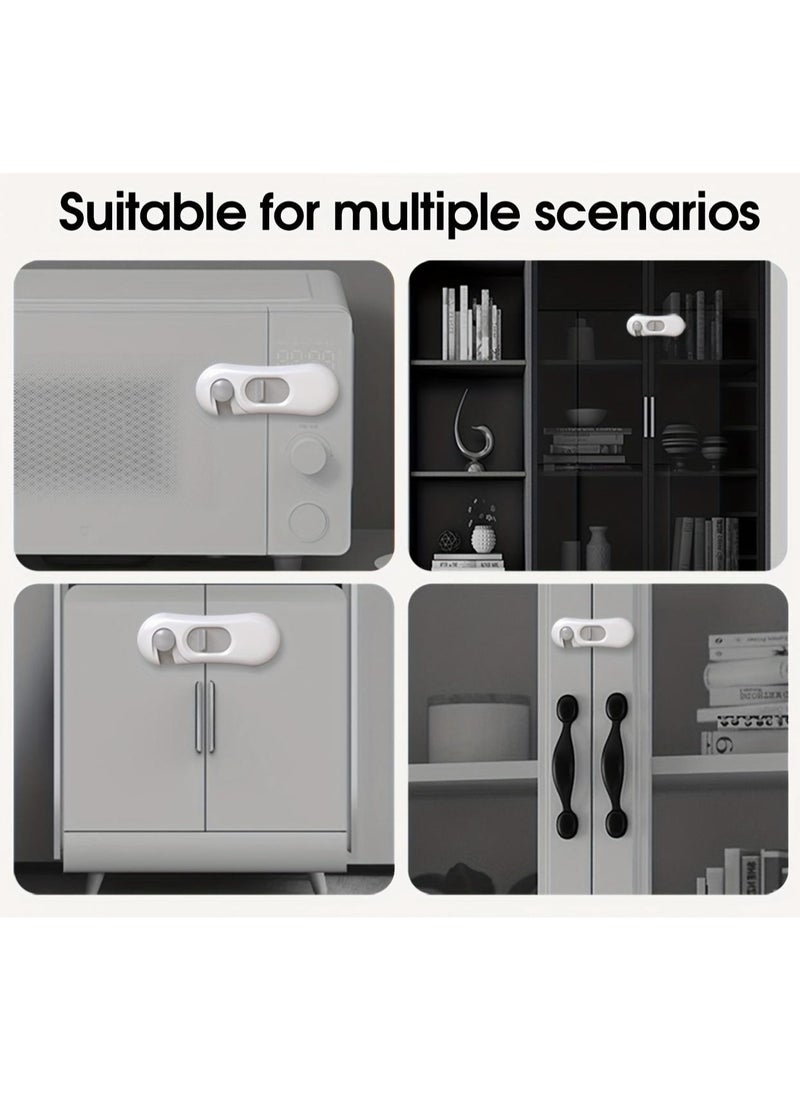 Generic - 5pcs Baby Proofing Cabinet Locks - Easy Removal, No Drilling or Keys Required - Strong Adhesive Tape - Newest Design for Drawer, Refrigerator, Oven - Keep Your Child Safe - Image 1