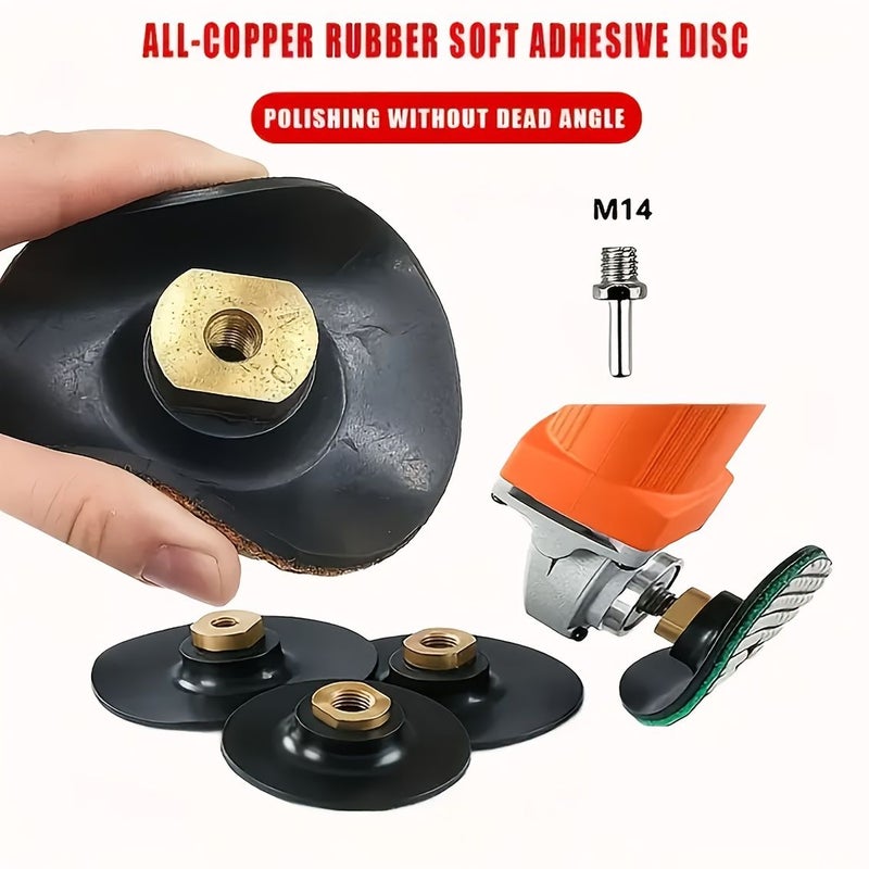 2PCS M14 Angle Grinder Polishing Pads With Connecting Rod And Adapter - Image 5