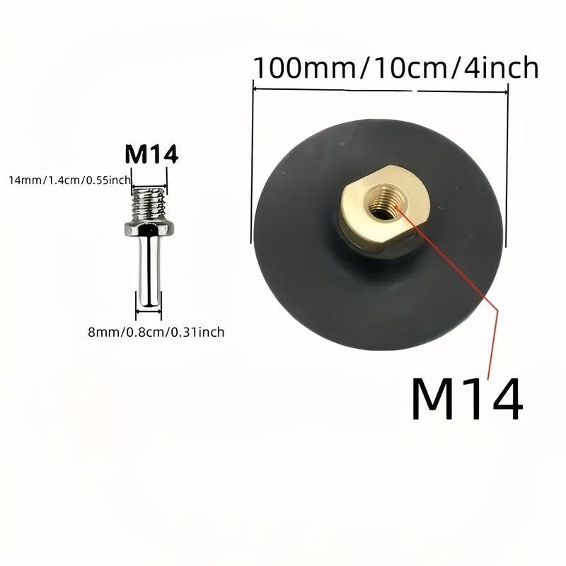 2PCS M14 Angle Grinder Polishing Pads With Connecting Rod And Adapter - Image 2