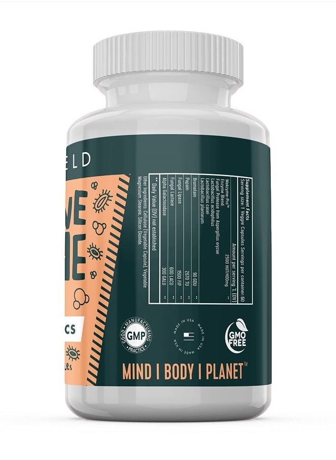 Freshfield Naturals - Freshfield Digestive Enzyme Pro-Blend with Probiotics | Vegan Friendly | Support Digestive Health | Shelf Stable | 60 Veggie Capsules - Image 1