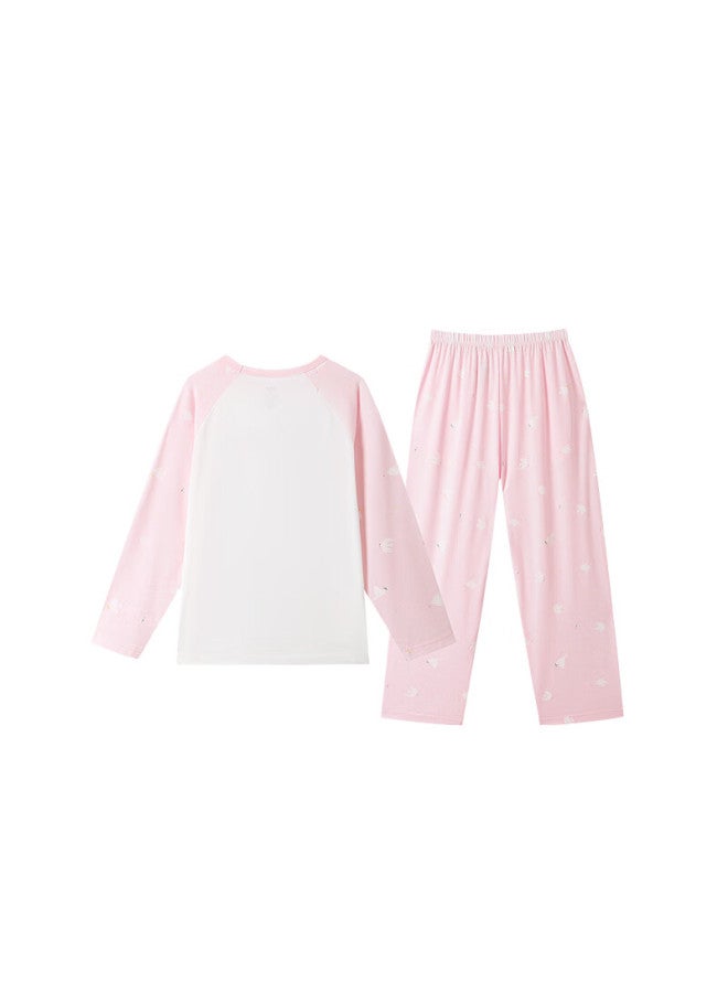 Annil Kids' Home Wear Set For Boys And Girls Spring New Collection Pink And White Flower 150 - Image 1