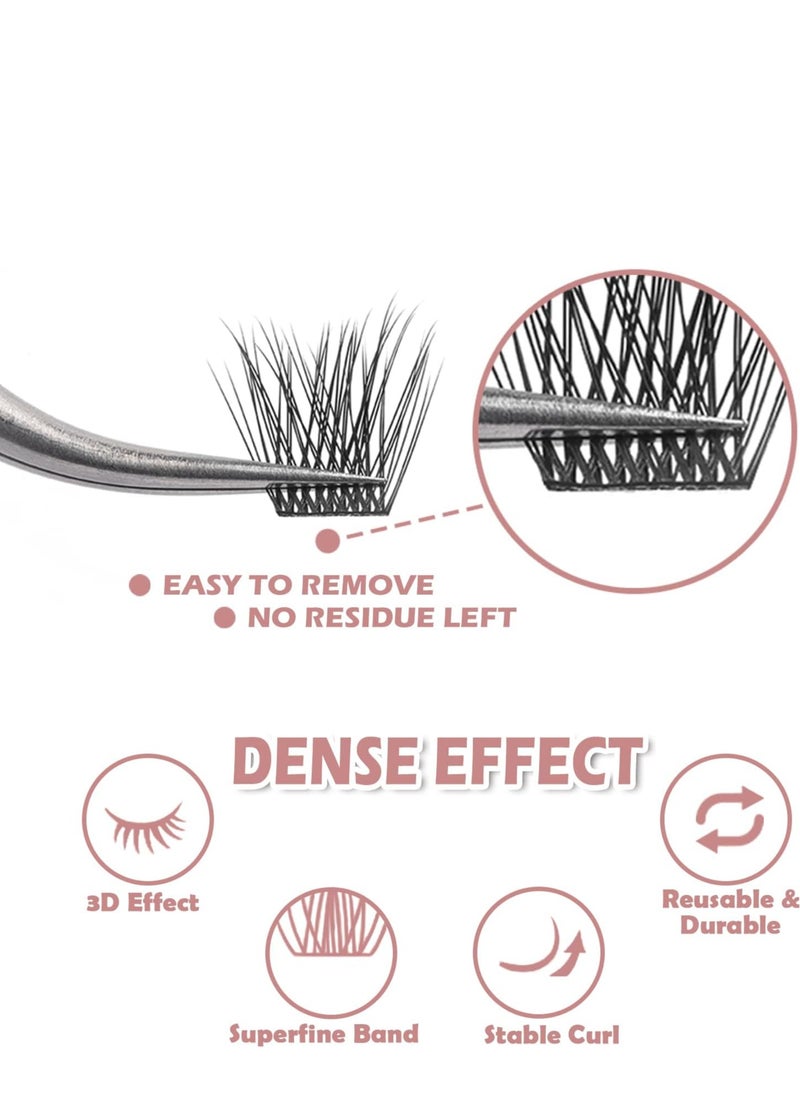 Generic - Wide wire false eyelashes, single strands, D size 10-12-14-16mm, 60 pieces in a box, suitable for carrying with ease, especially for beginners to make at home or in beauty salons. - Image 1