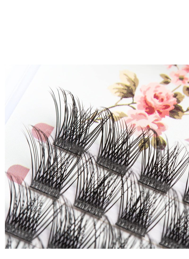 Generic - Wide wire false eyelashes, single strands, D size 10-12-14-16mm, 60 pieces in a box, suitable for carrying with ease, especially for beginners to make at home or in beauty salons. - Image 1