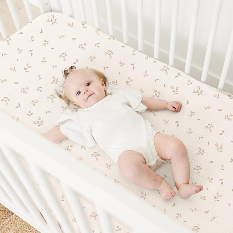 Gauze cotton baby mattress, universal for standard cribs and toddler mattresses, soft and breathable baby sheets for boys and girls (28 "x52") - Image 2