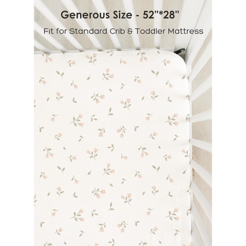 Gauze cotton baby mattress, universal for standard cribs and toddler mattresses, soft and breathable baby sheets for boys and girls (28 "x52") - Image 5