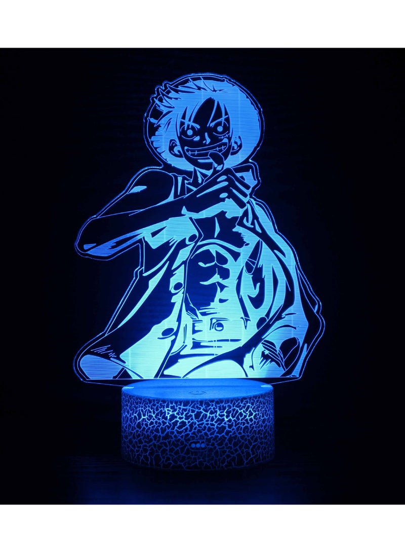 KUYING One Piece Series 3D Night Light LED Creative Desk Lamp 