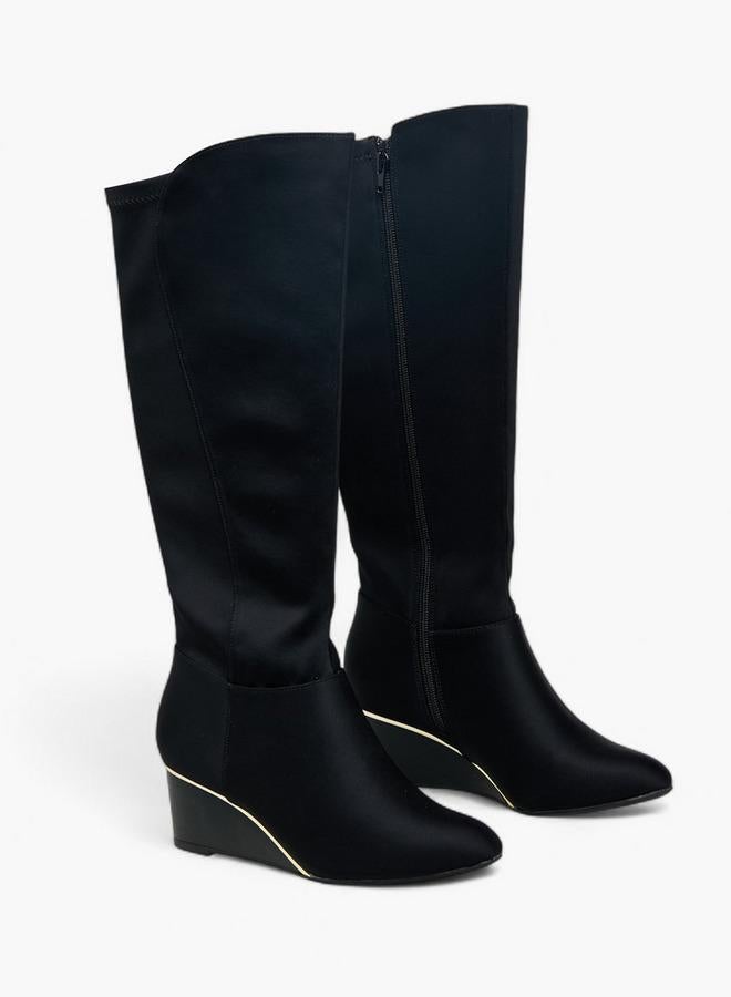 Celeste Women Wedge Heel High Shaft Boots - Image 3