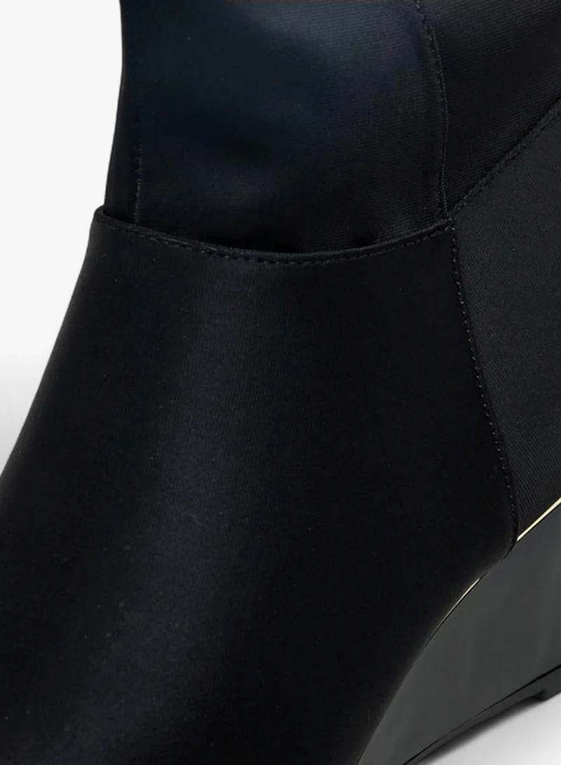 Celeste BLACK Women Wedge Heel High Shaft Boots for Women | Best Price UAE