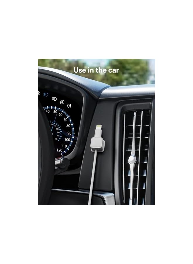 Green Tiger 8 Pack Magnetic Cord Organizer, Easy Secure Adhesive Cable Management, Wire Holder Keeper Organizer Management, Hide Or Organize Phone USB Charger Cable for Home,Office,Car,Desk,Nightstand (White) - Image 3