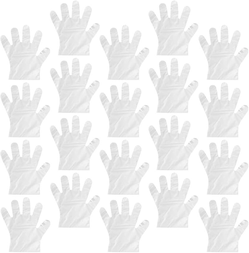 قفازات بلاستيكية من البولي إيثيلين للاستخدام لمرة واحدة 200 قطعة للطهي والتنظيف والعناية بالحيوانات الأليفة - Image 1