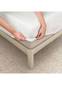 Wakefit Wakefit Bedsheet for Queen Size, Bedsheet Queen Size Bed Cotton, Fitted Bedsheets Queen Size Cotton, 144 TC 100% Cotton with 2 Pillow Covers (Elastic Fitted Sheet 78x60 : Florenza)  - Image 5