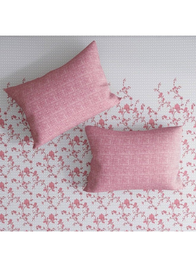 ويكفيت ملاءة سرير Wakefit لمقاس كوين، ملاءة سرير قطنية مقاس كوين، ملاءات سرير ملائمة من القطن مقاس كوين، 144 خيطًا 100% قطن مع غطائي وسادة (ملاءة ملائمة مرنة 78×60: فلورينزا) - Image 3