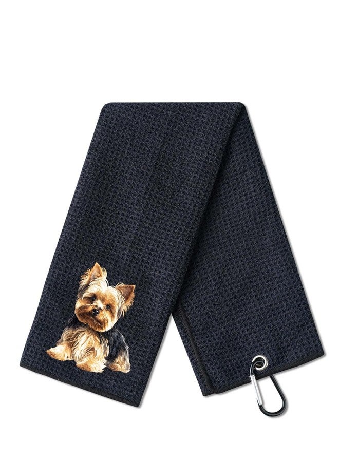 CybGene Yorkie Gifts Golf Towel, Gifts for Yorkshire Lovers, 15.7“x23.6” Microfiber Golf Towel for Golf Bags for Birthday, Christmas - Image 1
