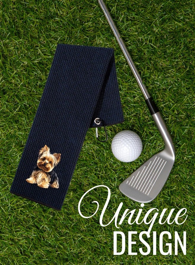 CybGene Yorkie Gifts Golf Towel, Gifts for Yorkshire Lovers, 15.7“x23.6” Microfiber Golf Towel for Golf Bags for Birthday, Christmas - Image 2