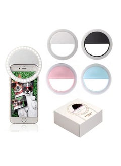 Clip on Selfie Ring Flash Light RGB for Mobile Tablet & Laptop For Smart Phone Camera Round Shape