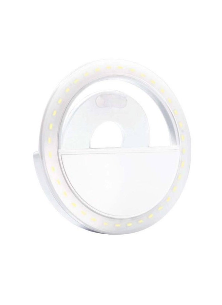 Generic - Clip on Selfie Ring Flash Light RGB for Mobile Tablet & Laptop For Smart Phone Camera Round Shape - Image 1