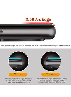 ماركة غير محددة قطعتان من حامي شاشة الزجاج المقسى الأحمر السحري 9 برو، متوافقة مع ZTE nubia Red Magic 9 Pro / RedMagic 9 Pro+ حماية الزجاج المقسى (أسود واضح)  - Image 4