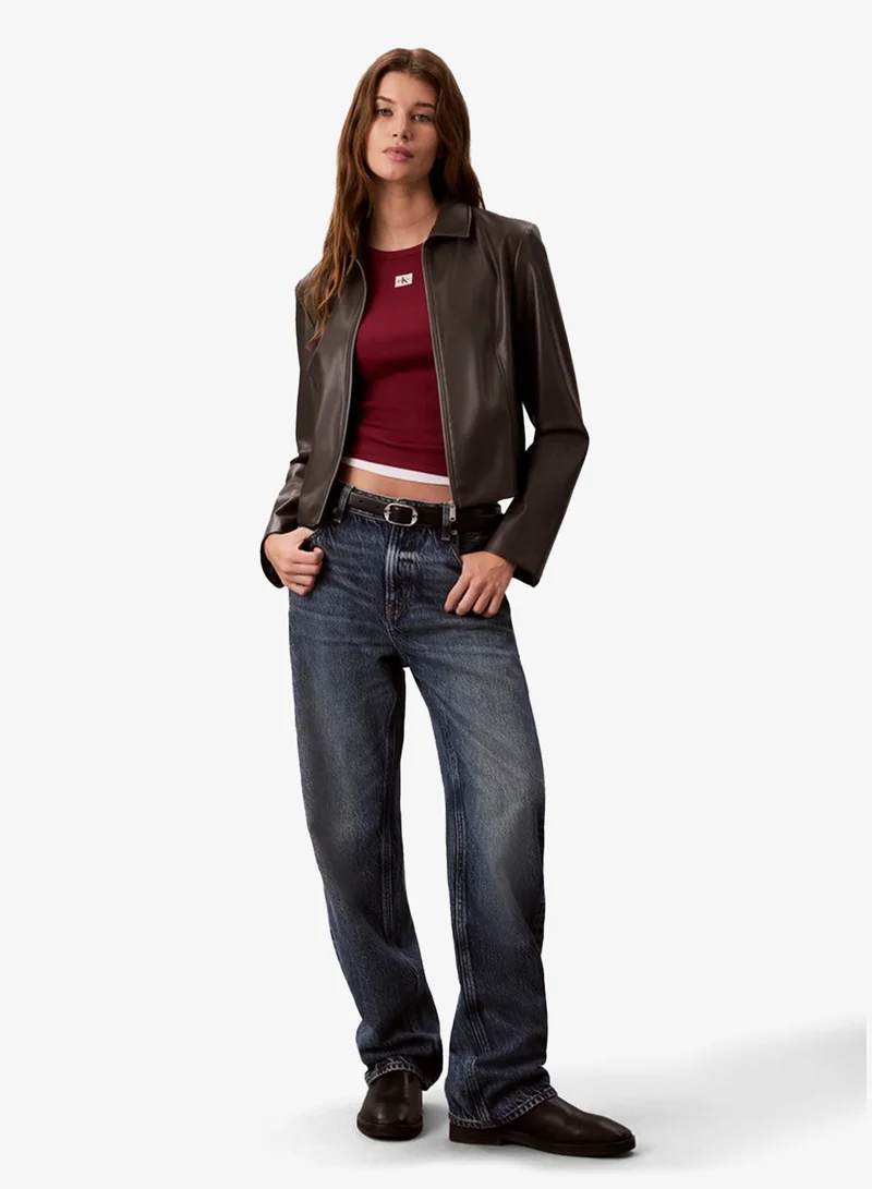Calvin Klein Jeans  Monologo Label Ribbed Tank Top for Women | Best Price UAE