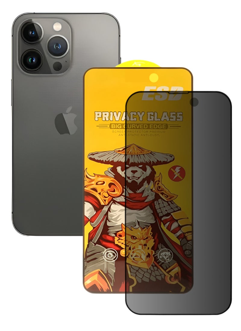ESD Tempered Dustproof Privacy Glass Screen Protector Compatible For iPhone 13 Pro Max - Image 1