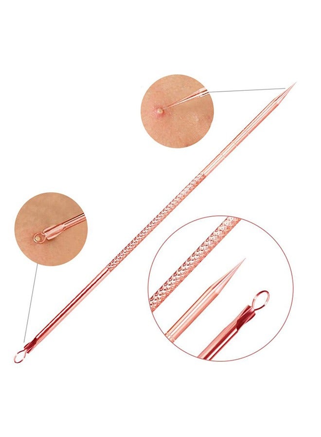 RollsTimi  4-Piece Dual Heads Needle Blackhead Remover Rose Gold - Image 5