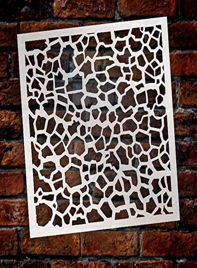 Ivana's Multimedia Pebble Mosaic Wall Background Stencil | Reusable Mylar Template | for Cake Decorating | Multi Layering Art Projects | Journal Art Word | Wood | DIY Home - Size (6" x 6") - Image 2