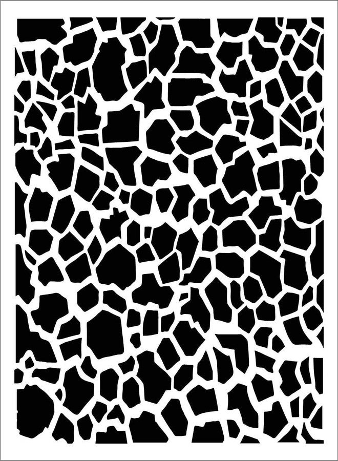 Ivana's Multimedia Pebble Mosaic Wall Background Stencil | Reusable Mylar Template | for Cake Decorating | Multi Layering Art Projects | Journal Art Word | Wood | DIY Home - Size (6" x 6") - Image 3