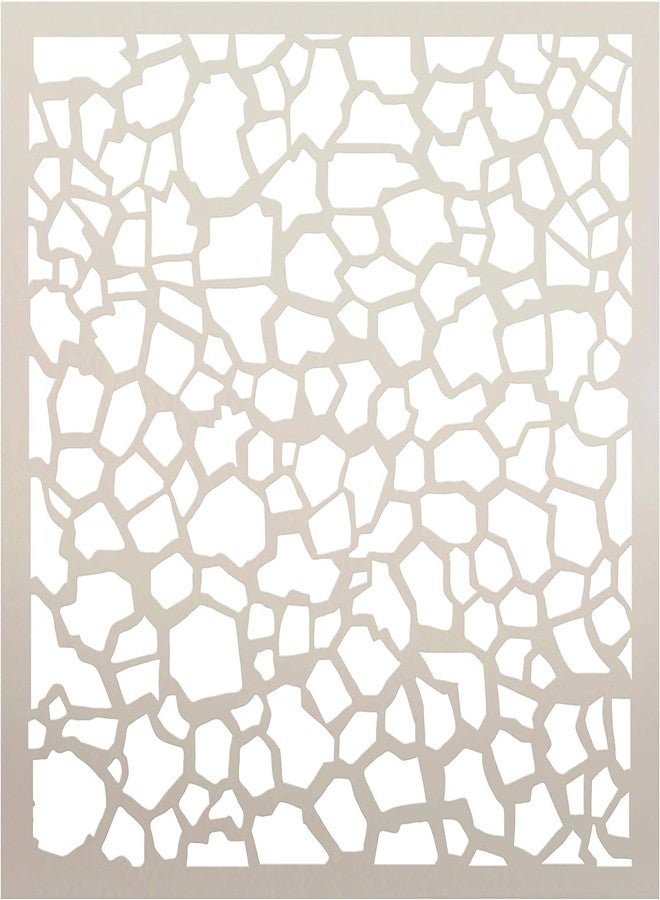 Ivana's Multimedia Pebble Mosaic Wall Background Stencil | Reusable Mylar Template | for Cake Decorating | Multi Layering Art Projects | Journal Art Word | Wood | DIY Home - Size (6" x 6") - Image 1