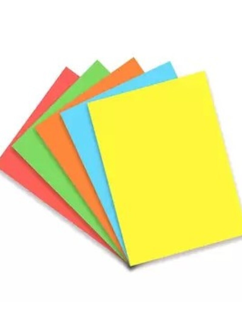 FIS 25-Piece FIS Coloured Card, Size 50x70cm,160GSM, Multicolor - FSCH1605C25