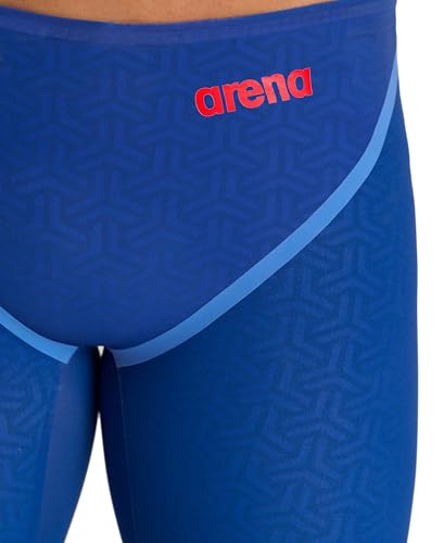 arena بدلة سباحة تنافسية للرجال من ARENA Powerskin Carbon Glide - شورت سباحة رياضي بتقنية عالية - لون أزرق تيرينيان، مقاس أمريكي 24 - Image 2