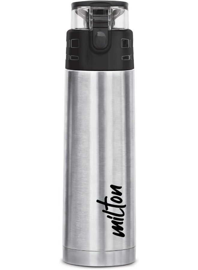 Milton Atlantis 900 Thermosteel Hot and Cold Water Bottle, 1 Piece, 750 ml, Silver | Leak Proof | Easy to Carry | Office Bottle | Hiking | Trekking | Travel Bottle | Gym | Home | Kitchen Bottle - Image 1