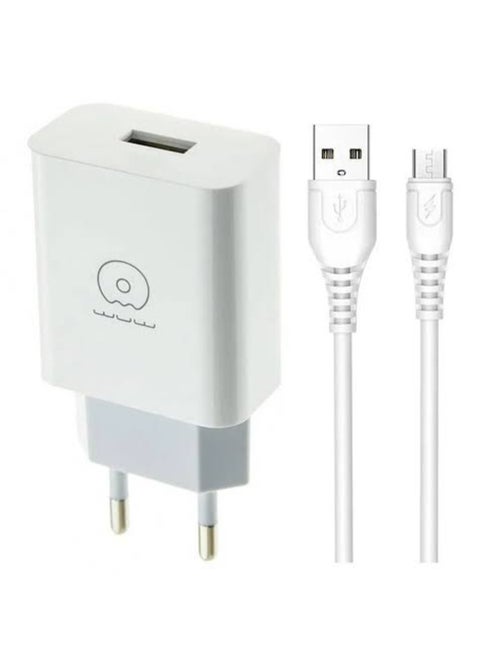 Fast Charging 2.1A Adapter With Micro USB Cable Charger