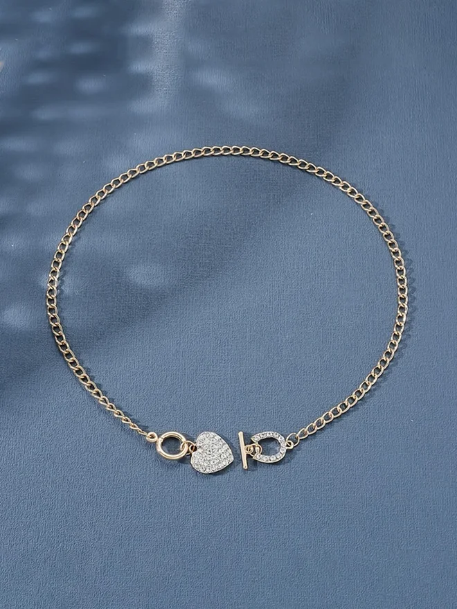 Take Two  Rhinestone Heart Necklace for Women | Best Price UAE