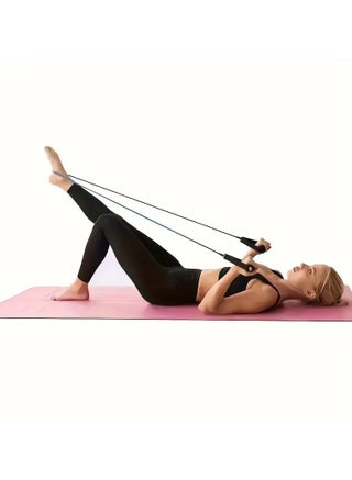1pc Premium TPE Resistance Band - U-Shaped, Elastic Fitness Rope with Comfort Handles in Red/Green/Black - Ideal for Home Workouts & Strength Training（30LB） - view 3