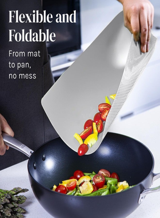 Cooler Kitchen Extra Thick Flexible Plastic Cutting Board Mats with Food Icons & EZ-Grip Waffle Back, (Set of 6) Dishwasher Safe - Image 3
