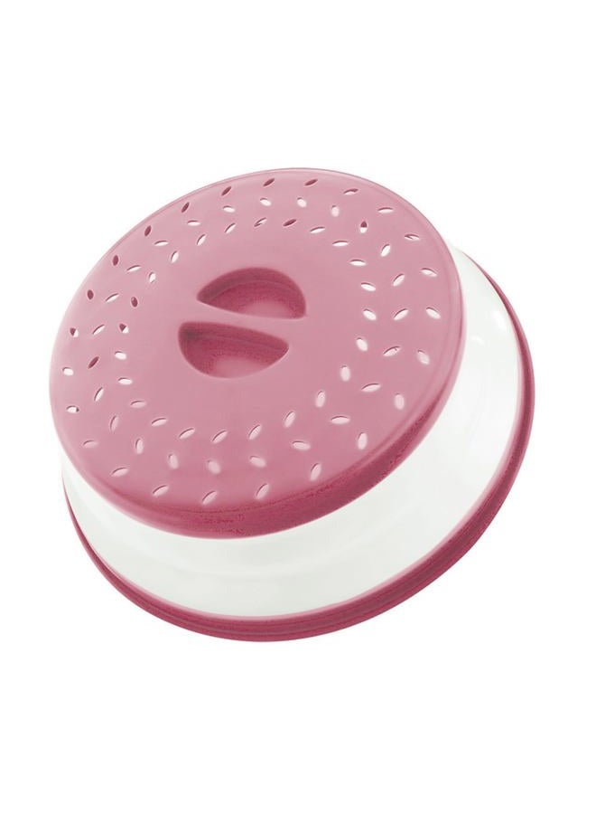 JYYHSF Collapsible Microwave Splatter Cover, Microwave Plate Cover With Steam Vent，BPA-Free Silicone & Plastic (Dark pink, 10.5IN) - Image 1