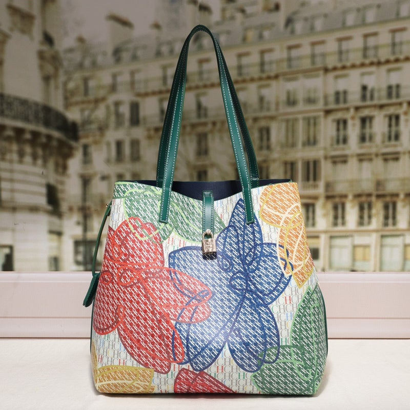 Chhc Bucket Bag Women'S 2025 Spring New Pvc Niche Designer Texture Commuter Shoulder Handbag - Image 1