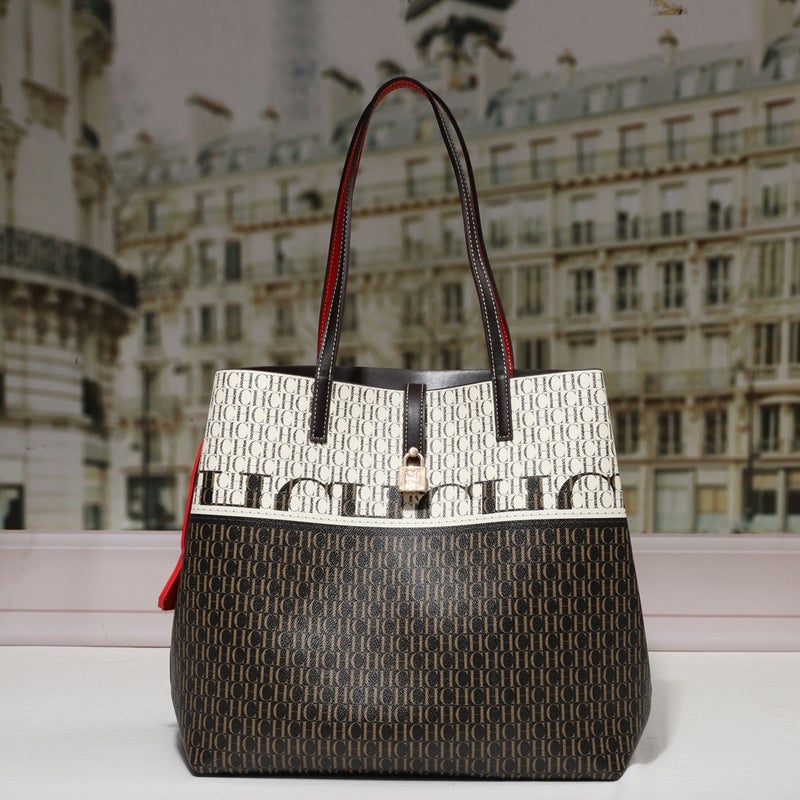 Chhc Bucket Bag Women'S 2025 Spring New Pvc Niche Designer Texture Commuter Shoulder Handbag - Image 2