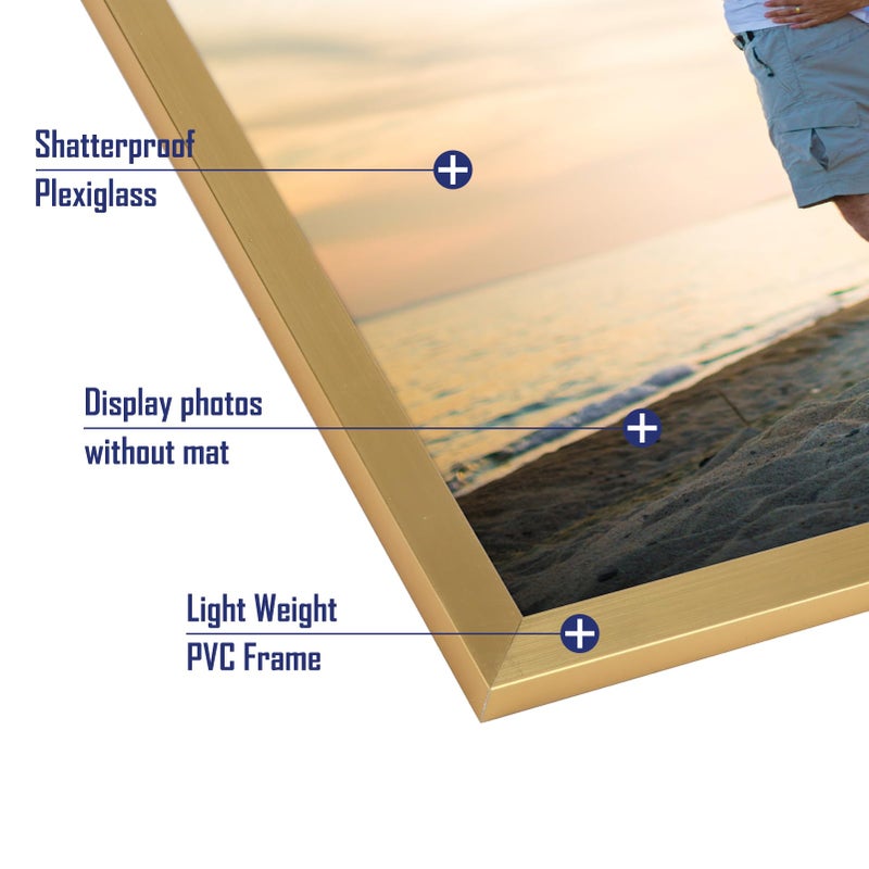 Hoikwo 18 Packs 8x10 Gold Multi Picture Frames Set for Family Photos  Artwork  Light Weight Bulk 8 by 10 Frames Pack for Wall Hanging and Table  Stylish Picture Frames - Image 3
