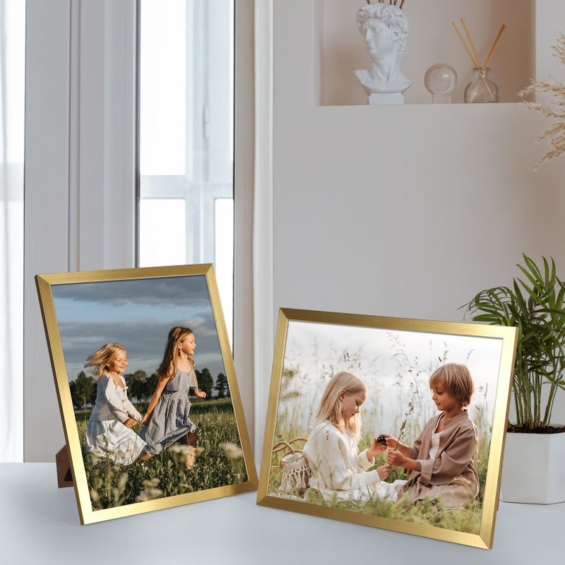 Hoikwo 18 Packs 8x10 Gold Multi Picture Frames Set for Family Photos  Artwork  Light Weight Bulk 8 by 10 Frames Pack for Wall Hanging and Table  Stylish Picture Frames - Image 5