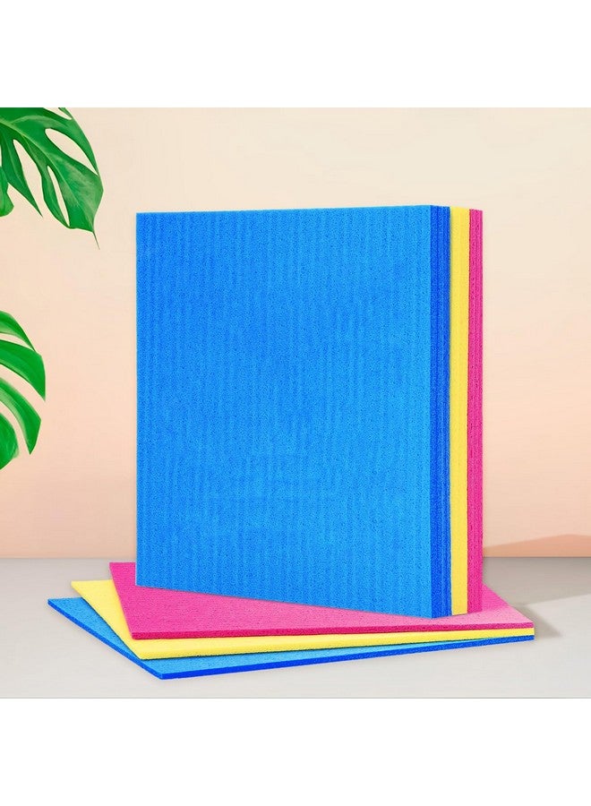 Kuber Industries Foam Sponge Wipes | Washing Wipes Paper Towel | Sponge Cleaning Cloths for Kitchen | Reusable Sponge Wipe Cloths | Cleaning Sponges | 15x15 | 5 Piece Set | Multi - Image 2