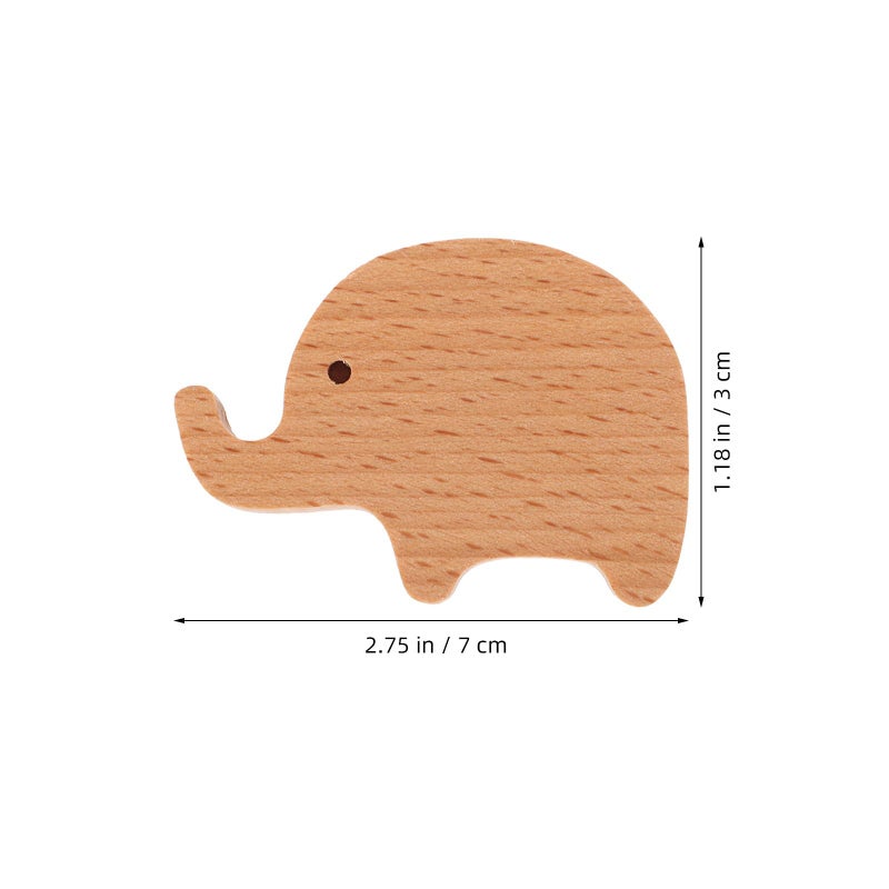 6Pcs Animal Wooden Cabinet Knobs Set Giraffe Elephant Hippo Whale Lion Rabbit Drawer Pulls - Image 3