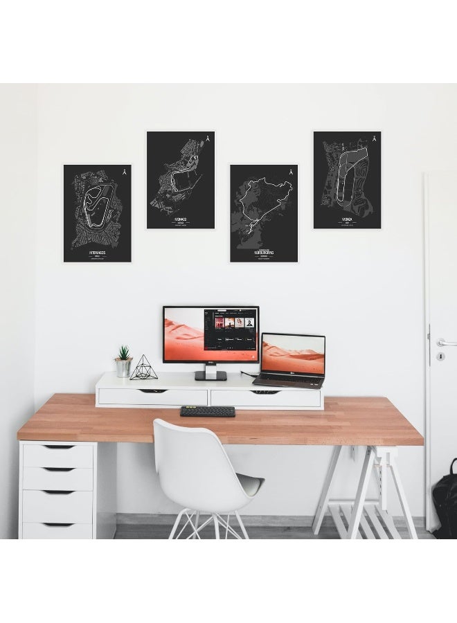 CodersParadise Formula 1 Wall Posters - Pack Of 6 | 8x12 inch (A4 Size) | Wall Poster For Home Bedroom, Living Room DÃ©cor And Aesthetics | Included Glue Dots (F1 Race Maps) - Image 4