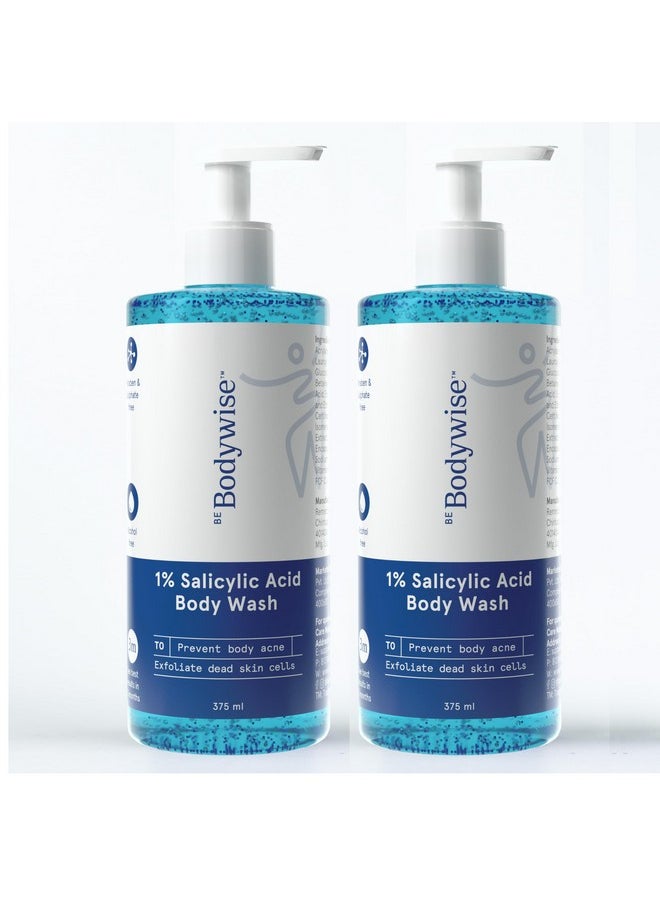 Be Bodywise 1% Salicylic Acid Body Wash 750 Ml | Pack Of 2 | Refreshing Showering Gel That Helps To Prevent Body Acne & Cleanse Skin | Paraben And Sls Free  - Image 1