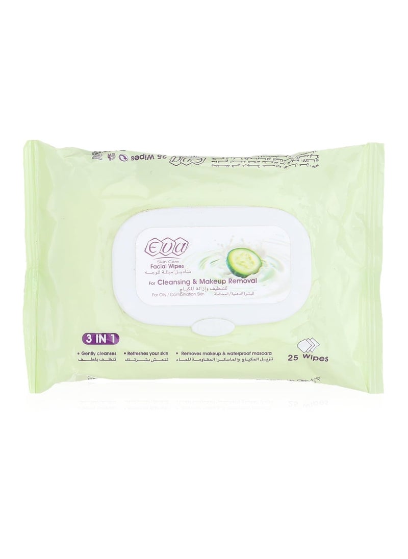 Eva Eva Yogurt & Cucumber Face Cream for Oily Skin, 170g + Eva Skin Cleansing & Makeup Removal Wipes (25 Wipes) + Eva Glycerin Face Wash & Makeup Remover for Dry Skin 150ml  - Image 4