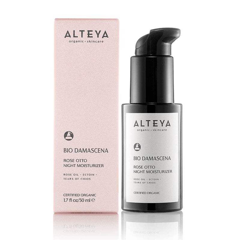 Alteya Organics Night Moisturizer Certified Organic Skin Care 1.7 Fl Oz/50 mL Bio Damascena Award-Winning Face Cream With Organic Bulgarian Rose Oil Hydrating, Toning and Rejuvenating - Image 2
