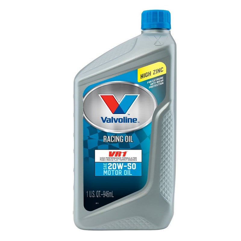 Valvoline VR1 Racing 20W-50 Motor Oil, 1 Quart (Pack of 12) - Image 1