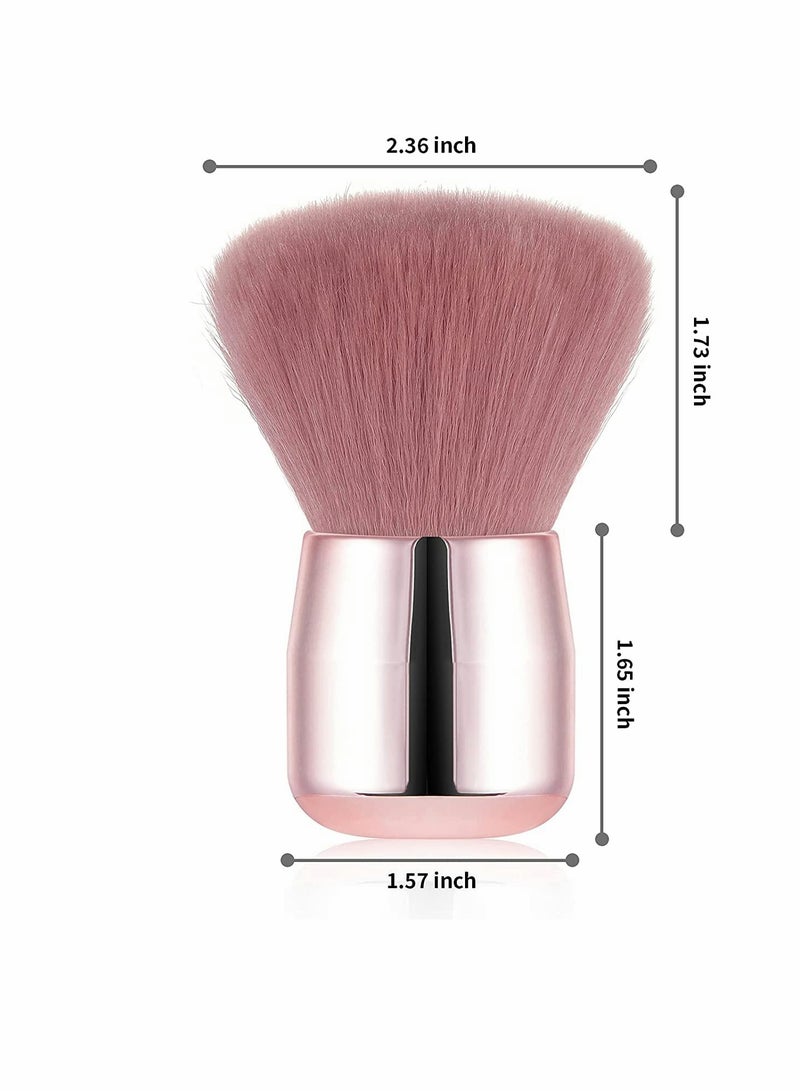 KASTWAVE Nail Art Dust Powder Remover Brush,  Nail Art Dust Cleaner Brush, Soft Kabuki Cleaner Brush for Makeup, for Makeup or Nail Arts Powder Brush (Pink) - Image 5