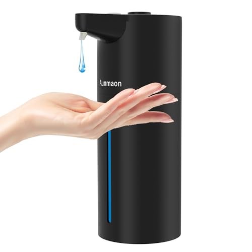 Aunmaon Automatic Soap Dispenser Touchless HandsFree Multi Adjustable Volume Long Battery Life Compatible with Thick Thin DishHand Soap for Bathroom and Kitchen Easy for Toddlers Black - Image 1
