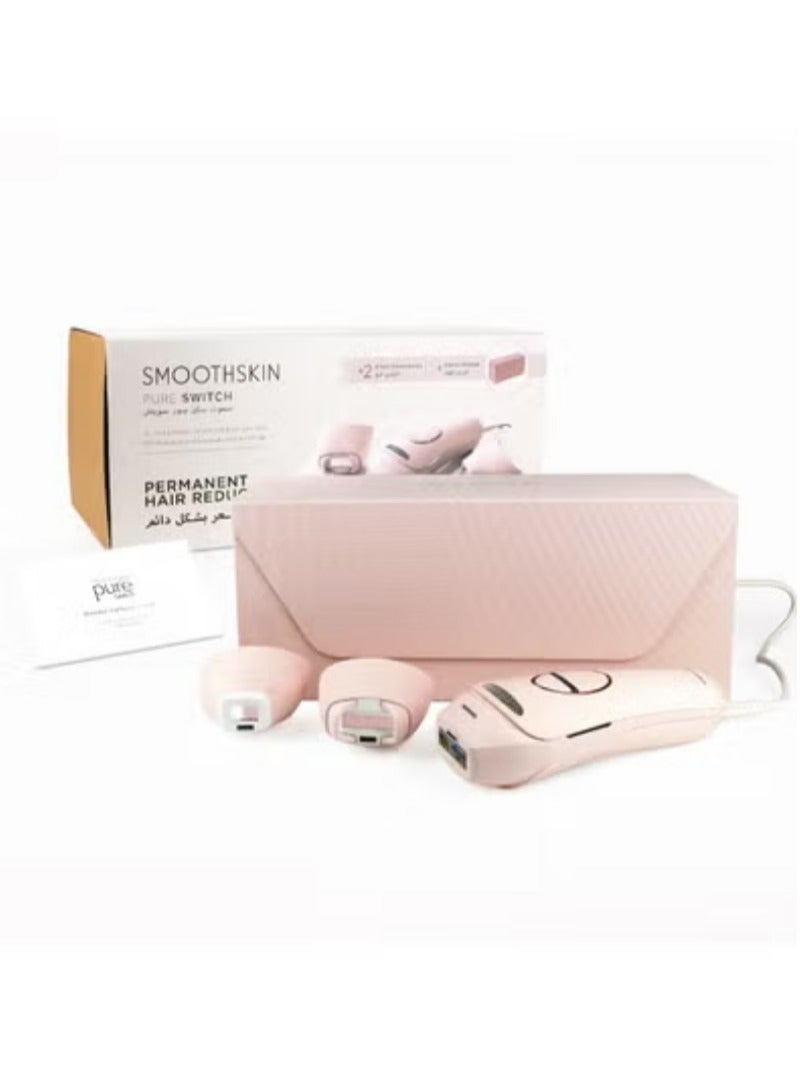 سموث سكن  جهاز إزالة الشعر بالليزر سموث سكين بيور سويتش IPL – 3 في 1 لإزالة الشعر في المنزل للنساء، آمن للوجه والجسم مع تقنية التبريد، تقليل دائم للشعر، لطيف وغير مؤلم - Image 1
